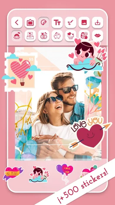 ภาพหน้าจอของ Love photo frames to edit