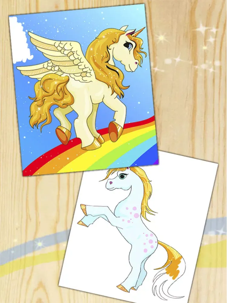 تصاویر Unicorn & pegasus coloring pages – Premium iPad 