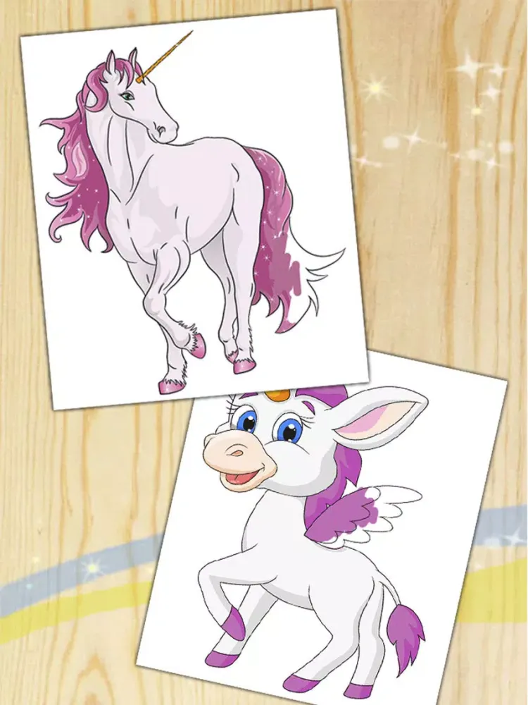 تصاویر Unicorn & pegasus coloring pages – Premium iPad 