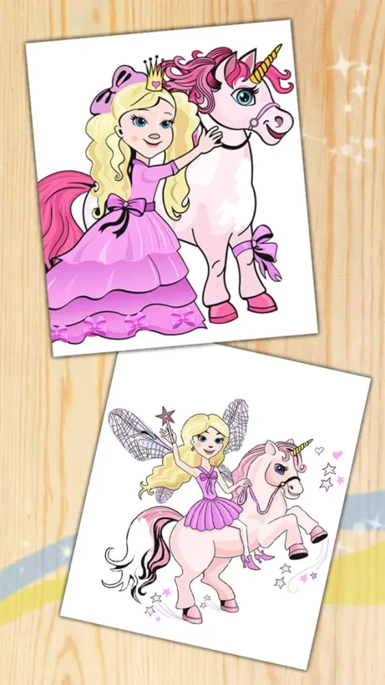 تصاویر Unicorn & pegasus coloring pages – Premium