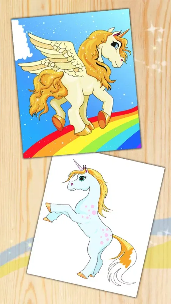 تصاویر Unicorn & pegasus coloring pages – Premium