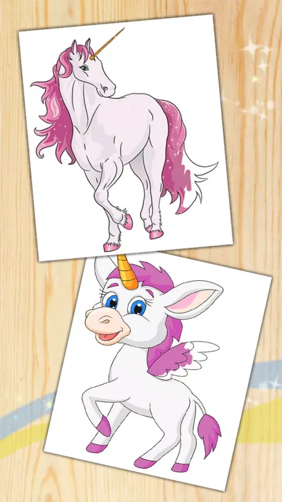 تصاویر Unicorn & pegasus coloring pages – Premium