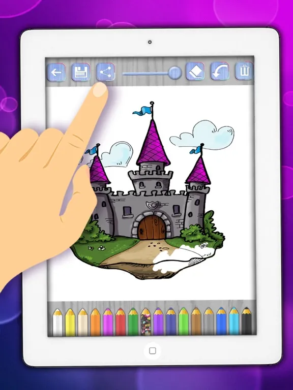 Paint Cinderella drawing in princess coloring book iPad 應用截圖