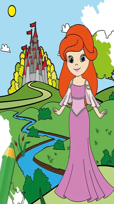 Paint princes in princesses coloring game Screenshots