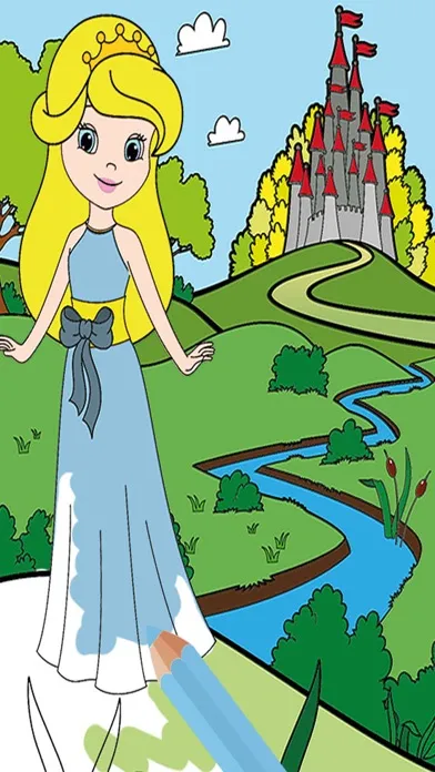 Paint princes in princesses coloring game Screenshots