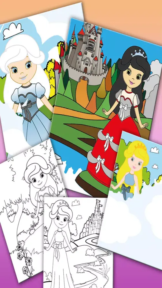 Scratch and paint Princesses - Premium应用截图