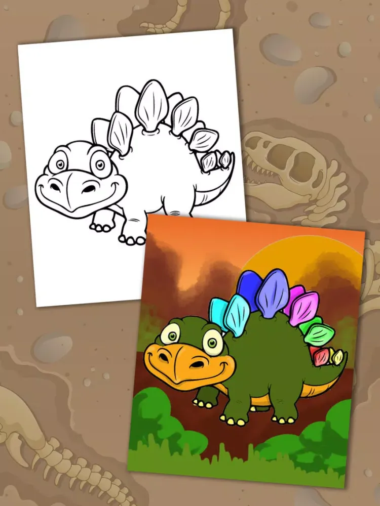 Capturas de pantalla de Paint magic dinosaurs – coloring drawings iPad 