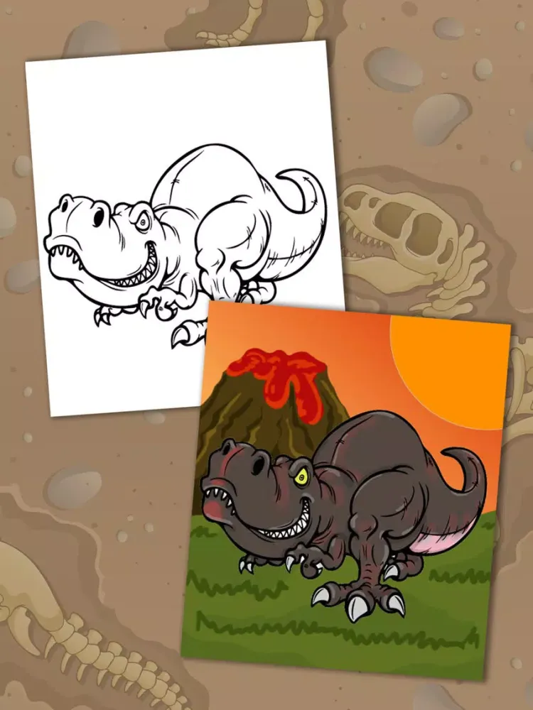 Capturas de pantalla de Paint magic dinosaurs – coloring drawings iPad 