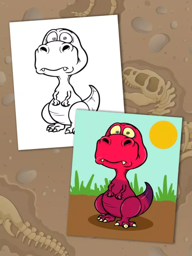 Capturas de pantalla de Paint magic dinosaurs – coloring drawings iPad 