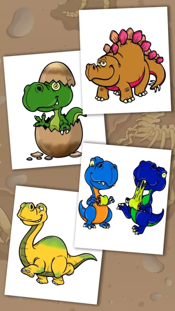 Capturas de pantalla de Paint magic dinosaurs – coloring drawings