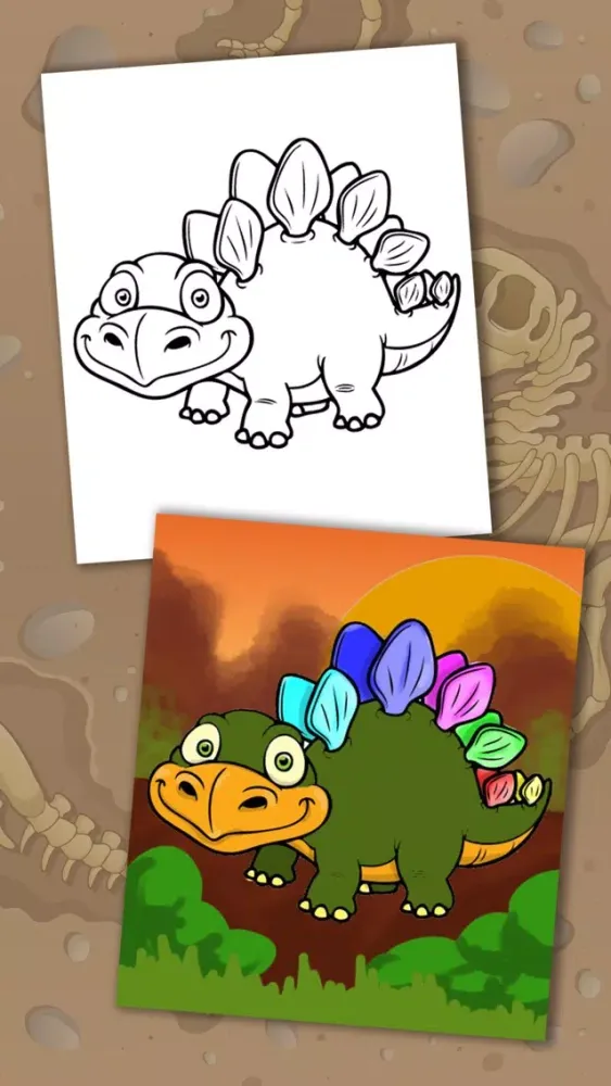 Capturas de pantalla de Paint magic dinosaurs – coloring drawings