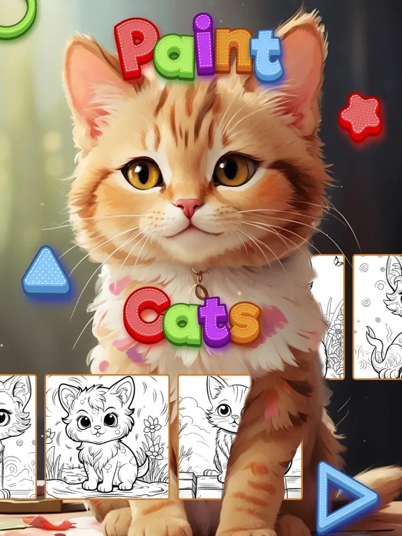 Cats coloring book to paint iPad Screenshots