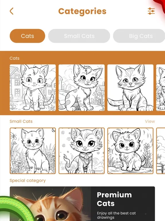 Cats coloring book to paint iPad Screenshots