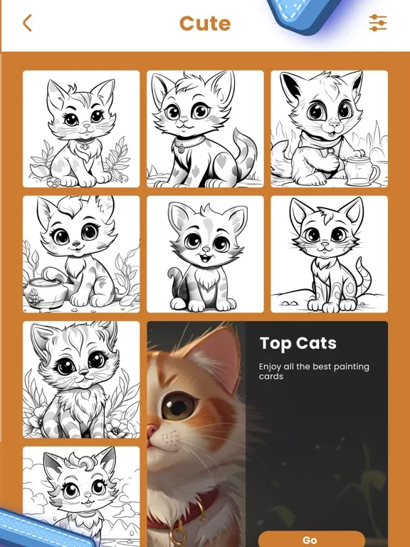 Cats coloring book to paint iPad Screenshots