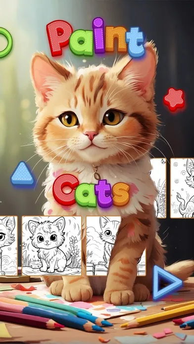 Cats coloring book to paint Screenshots