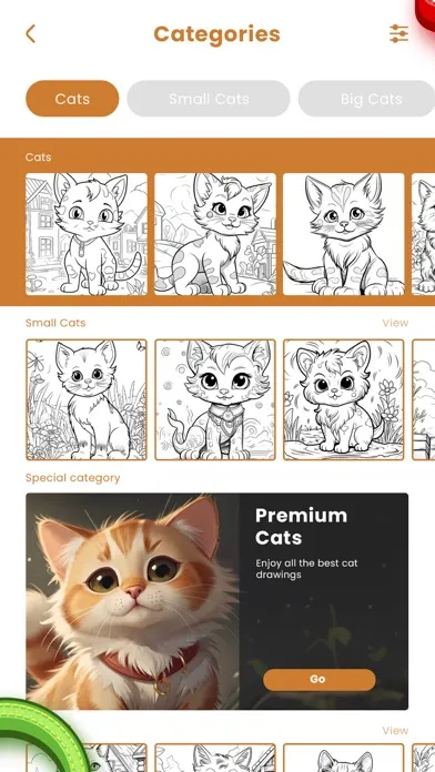 Cats coloring book to paint Screenshots