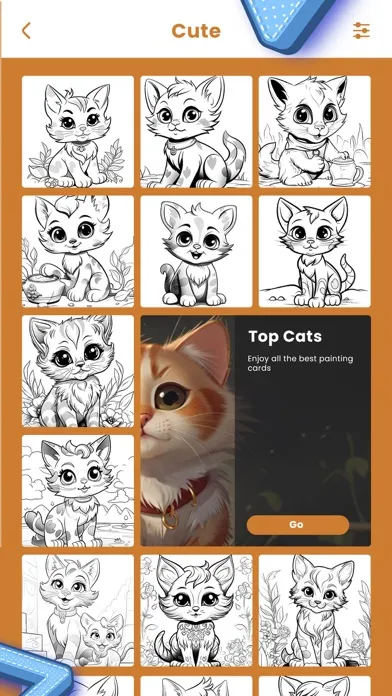 Cats coloring book to paint Screenshots