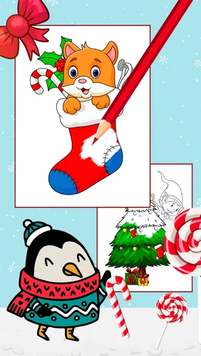 Christmas, coloring pages book Screenshots