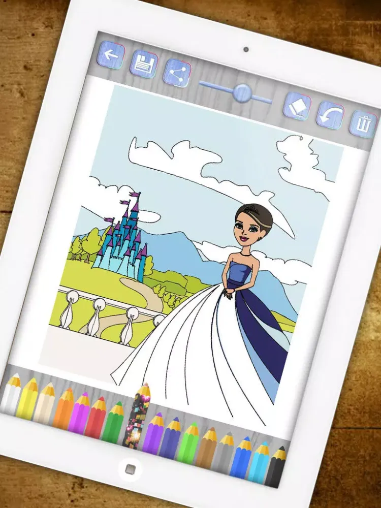 Paint princesses magic - Princess coloring pages- Premium iPad  Screenshots