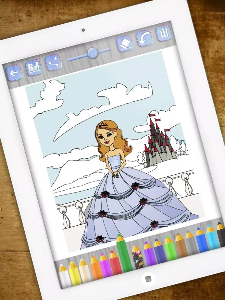 Paint princesses magic - Princess coloring pages- Premium iPad  Screenshots