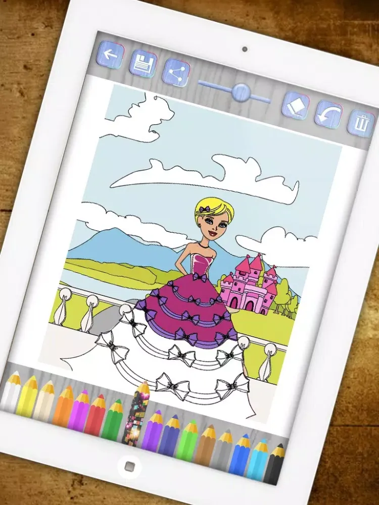 Paint princesses magic - Princess coloring pages- Premium iPad  Screenshots