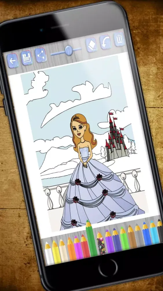 Paint princesses magic - Princess coloring pages- Premium Screenshots