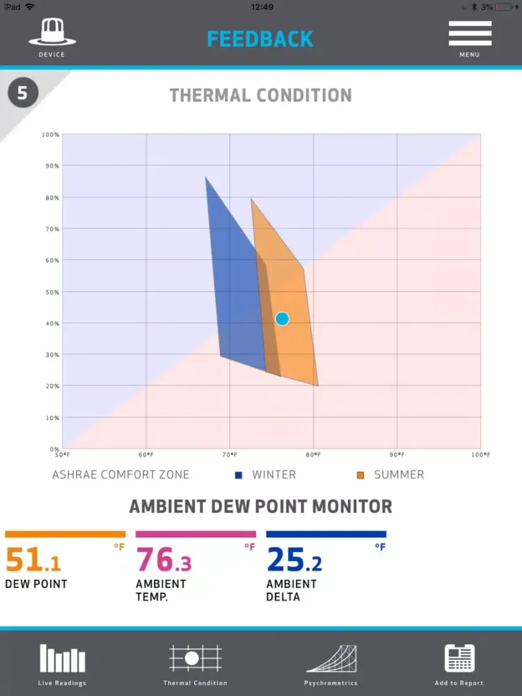 Tramex Feedback Data Logger iPad  Screenshots