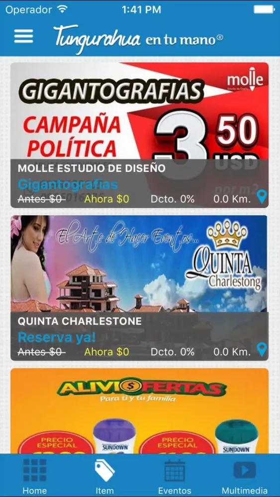 Tangkapan layar Tungurahua en tu Mano