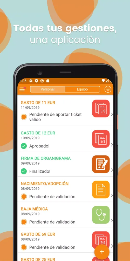 Zrzuty ekranu TramitApp Empleado
