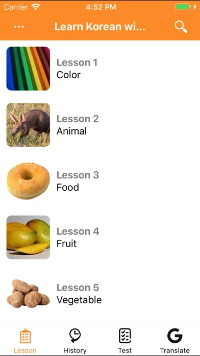 ภาพหน้าจอของ Learn Korean with pictures