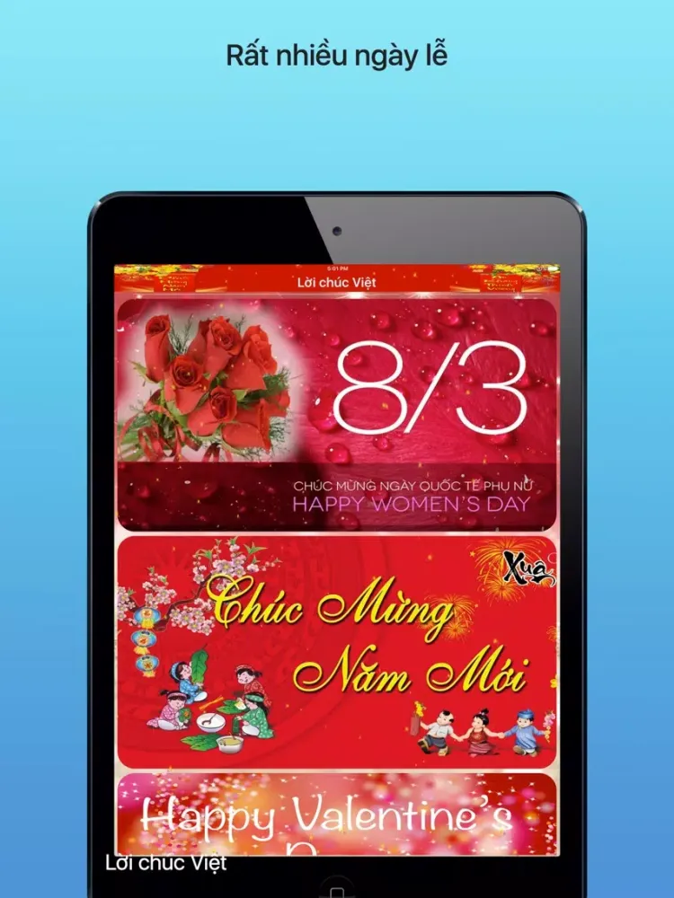 Lời chúc Việt - Nhắn lời yêu thương iPad  Screenshots