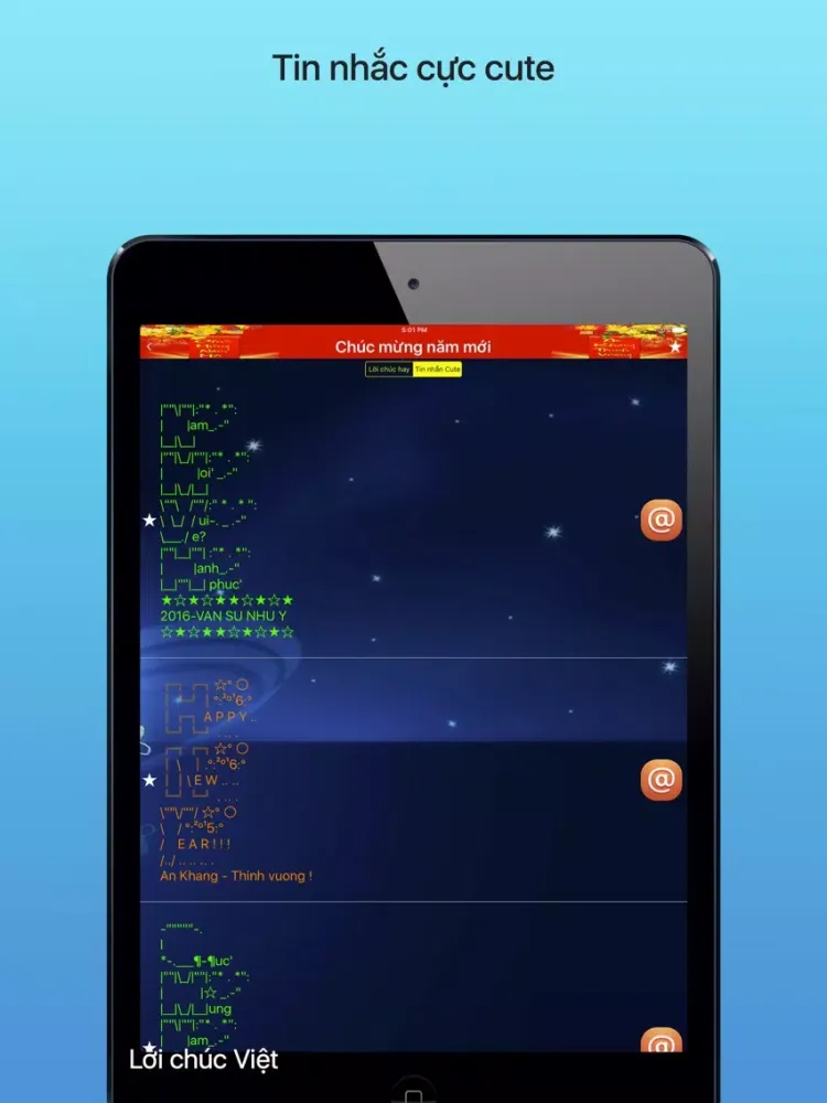 Lời chúc Việt - Nhắn lời yêu thương iPad  Screenshots