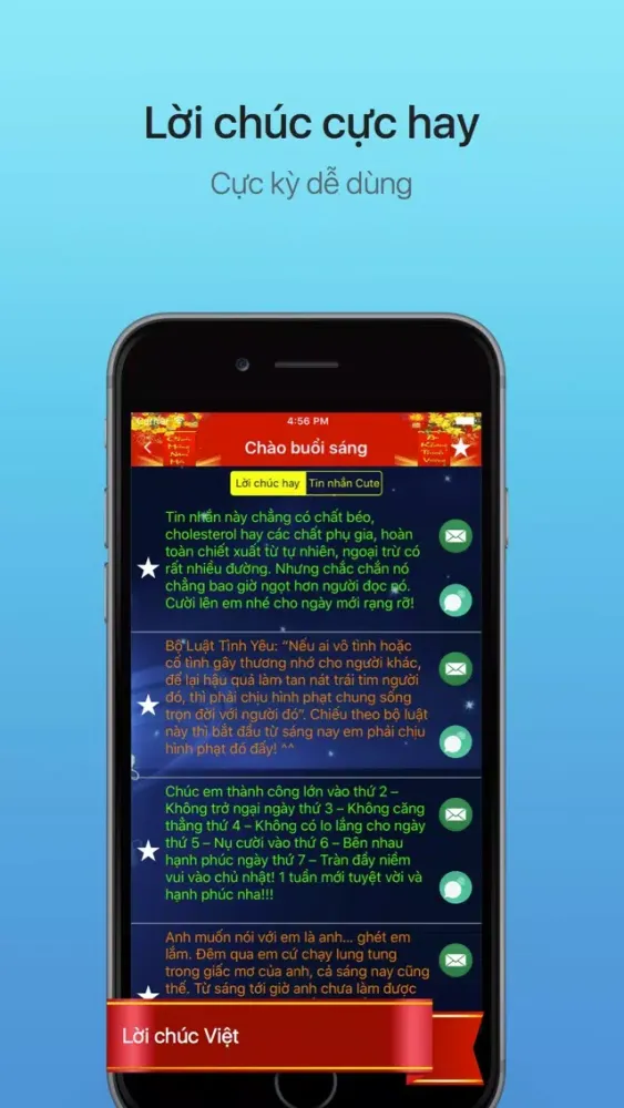 Lời chúc Việt - Nhắn lời yêu thương Screenshots