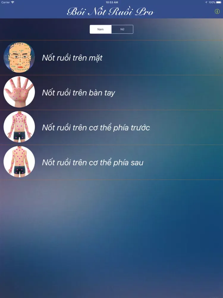 Xem Bói Nốt Ruồi PRO iPad  سکرین شاٹس