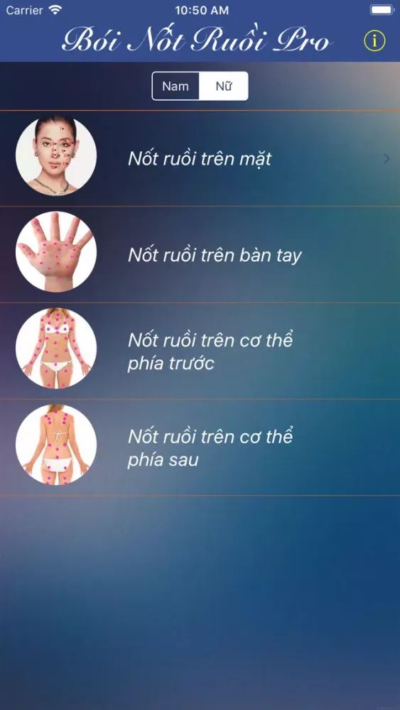 Xem Bói Nốt Ruồi PRO سکرین شاٹس