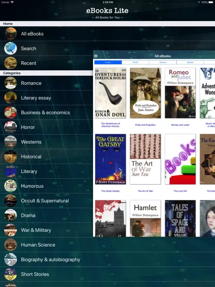 eBooks Store Lite iPad 應用截圖