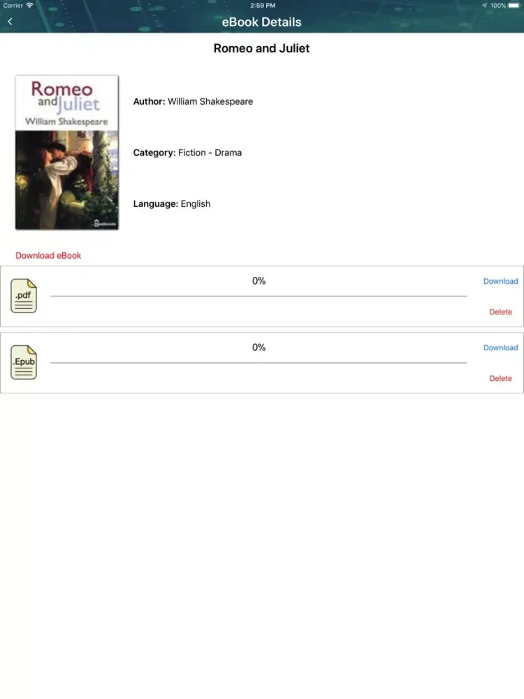 eBooks Store Lite iPad 應用截圖