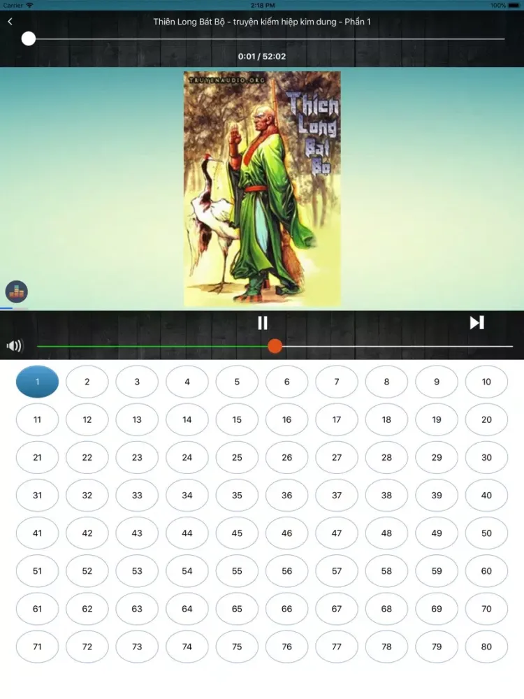 Tangkapan layar Truyện Audio 2 iPad 