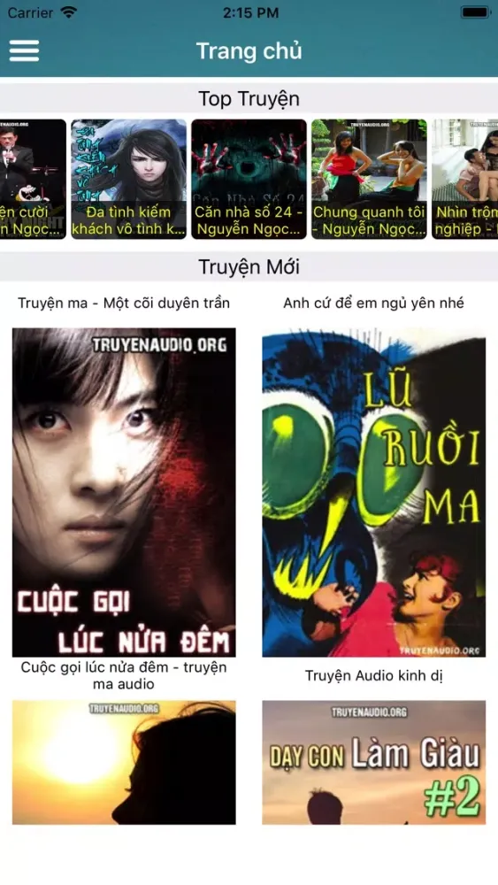 Tangkapan layar Truyện Audio 2