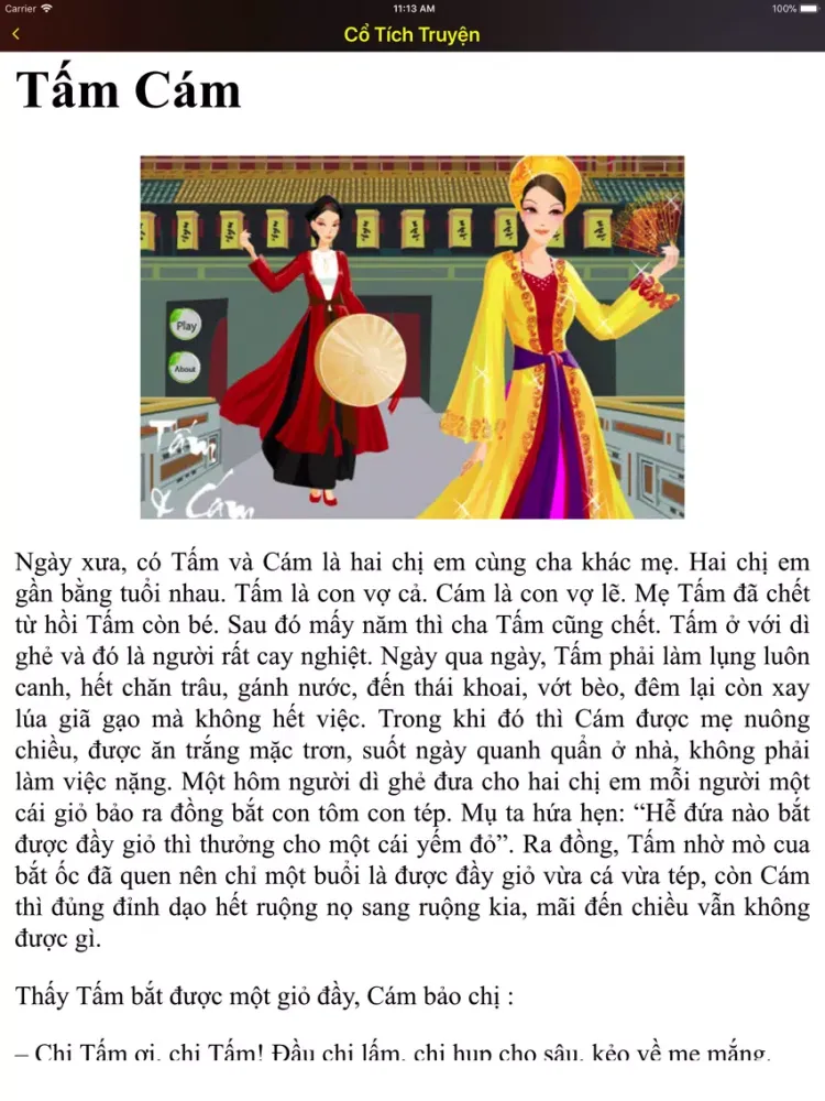 Zrzuty ekranu Cổ tích truyện iPad 