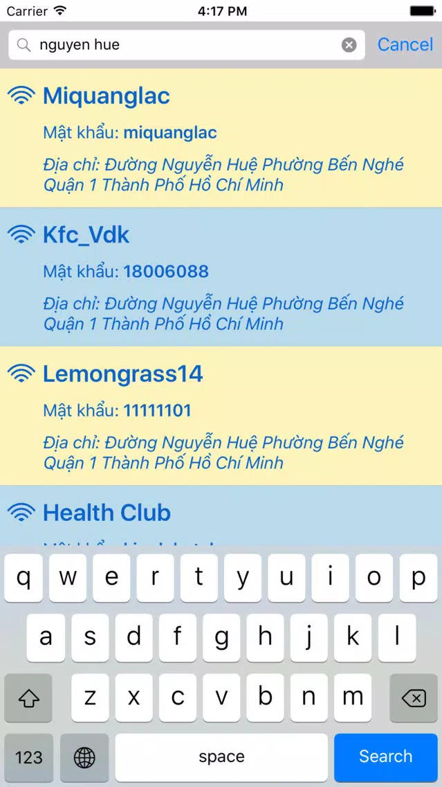 Tangkapan skrin Wifi Free - Hồ Chí Minh City
