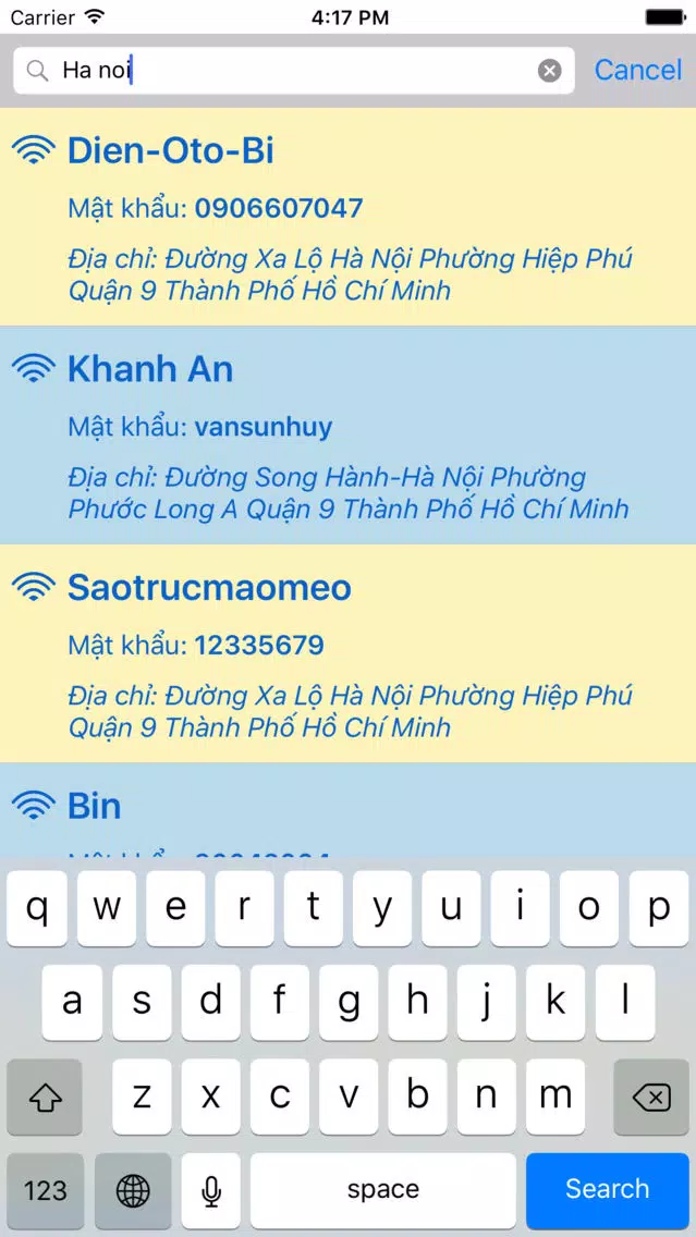Tangkapan skrin Wifi Free - Hồ Chí Minh City