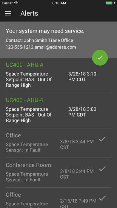 Trane BAS Occupant স্ক্রিনশট