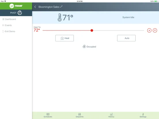 Trane Pivot iPad  Screenshots