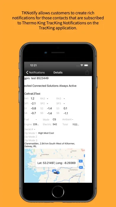 Thermo King Notify Screenshots