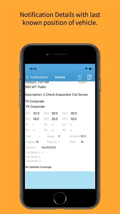 Thermo King Notify Screenshots