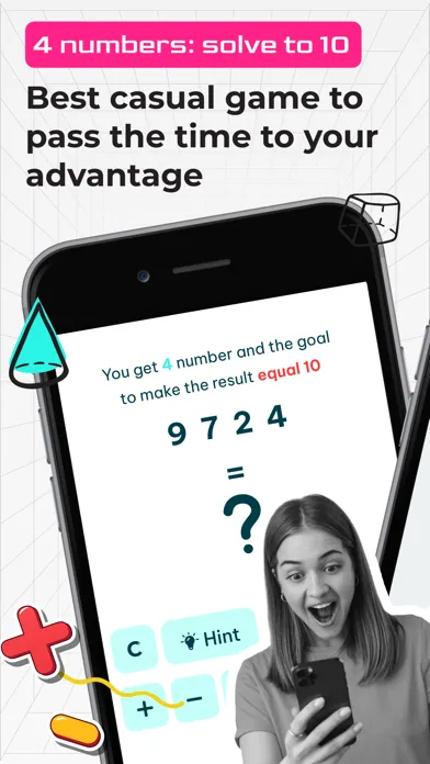 تصاویر 4 Numbers: Solve to 10 Quest