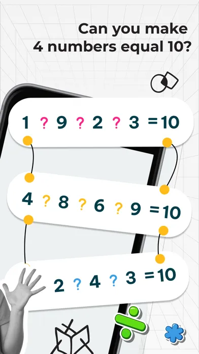 تصاویر 4 Numbers: Solve to 10 Quest
