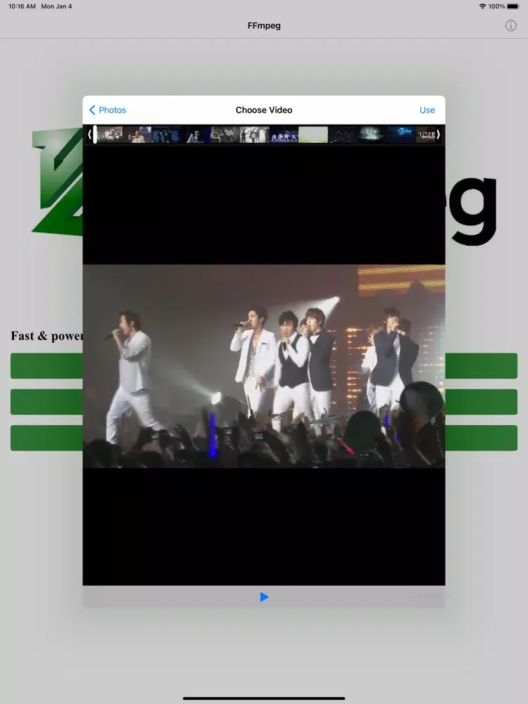 Captures d'écran de FFmpeg Video Converter iPad 