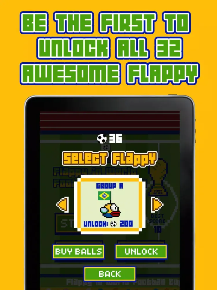 Flappy in Football cup 2014 Edition iPad 應用截圖